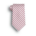 Pink/White Saville Stripe Polyester Ties